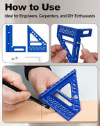3D Multi-Angle Aluminum Alloy Woodworking Square Ruler, 22.5-90 Degree - Image 6