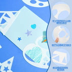 12 Pieces Geometric Stencils Template Set - Image 3