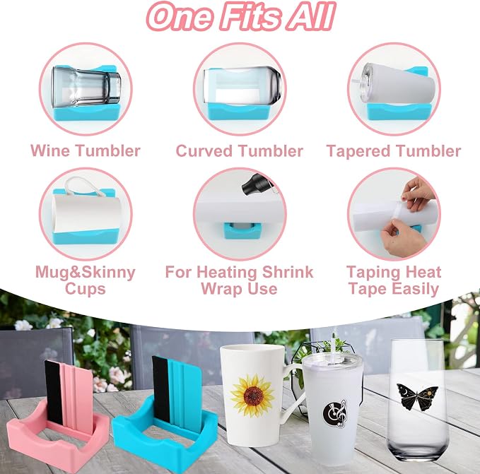 Silicone Cup Cradle for Tumblers, 2 Pack Tumbler Holder for Crafts - Image 5