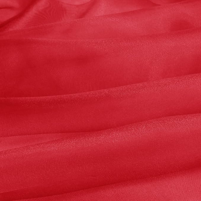 VACVELT Red Sheer Organza Fabric by The Yard 60" Wide | Semi-Transparent - Image 7