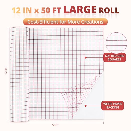YRYM HT Clear Vinyl Transfer Paper Tape Roll - Image 2