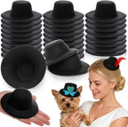 Pumtus 30 Pcs Mini Hats for Crafts, 4 Inch Felt Doll Hat, Miniature Formal Top by Pumtus