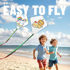 Kite Making Kit for Adults & Kids: 3 Pack DIY Blank White Diamond Kites - Image 2