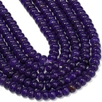 Songxi 5x8mm Natural Deep Purple Chalcedony Stone Rondelle Beads, Gemstone - Image 7