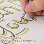 25 Sheets Watercolor Paper 9X 12, 300 GSM Deckled Edge Paper Rough/Textured - Image 4