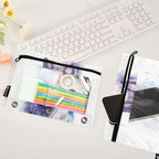 Wolf Watercolor Pencil Pouch for 3 Ring Binder, 2 Pack Waterproof Pencil Bags - Image 5