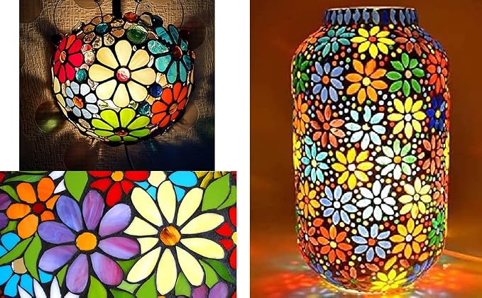 Colorful Stained Glass Scraps, Transparent Glass Mosaic Tiles - Image 5