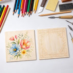 Blisstime 16PCS 6x6 Inch Wood Squares Unfinished Square Wood Pieces - Image 2