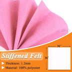 IONTACH 36" X 36" Pink Stiff Felt Fabric 1.2mm Thick | Felt Sheet - Image 3
