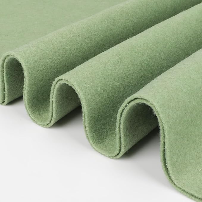Sage Green Felt Fabric Sheet 36" X 36", 1.4mm Thick Large Soft Durable Flexible by MITINU