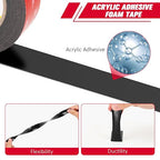 3M Double Sided Tape Heavy Duty 2" x 15.4 Ft, Mounting Tape | Black 5925 Foam - Image 2