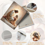 Jesus Praying with Girl Wall Art Canvas Poster Print, 8x10in | Wrapped Canvas - Image 2