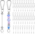 50 Pcs Beadable Keychain Bars Bulk DIY Metal Keychain Making Kit Metal by Unknown