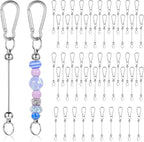50 Pcs Beadable Keychain Bars Bulk DIY Metal Keychain Making Kit Metal by Unknown