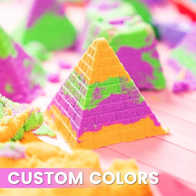 Play Sand for Kids, 6.8lbs of 10 Colored Magic Sands, Colorful Sensory Sand Kit - Image 4