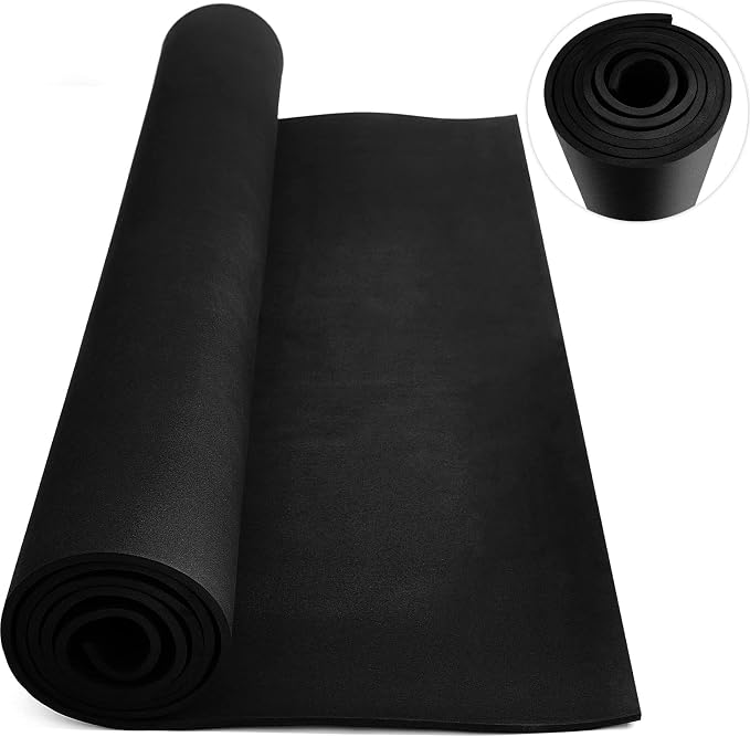 Patelai 6mm Thick Black EVA Foam Roll Large Cosplay Foam Sheets 39''x78'' by Patelai