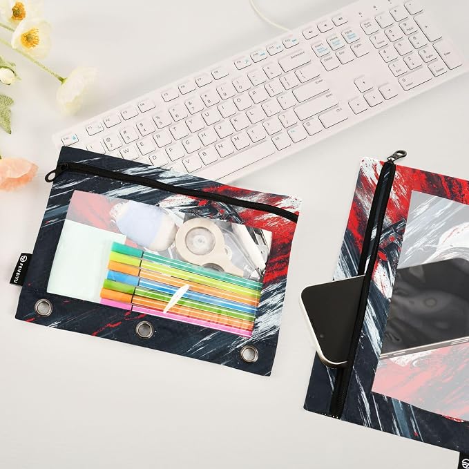 Truck Racing Car Pencil Pouch for 3 Ring Binder, 2 Pack Waterproof Pencil Bags - Image 5