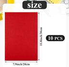 10PCS Red Self Adhesive Felt Fabric Sheets Sticky Felt Sheets - Image 2