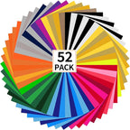 guangyintong HTV Heat Transfer Vinyl Bundle, 52 Pack 12" x 10" Iron on Vinyl by guangyintong