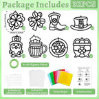 32 Sets St. Patrick's Day Suncatchers Craft Kit - Image 2
