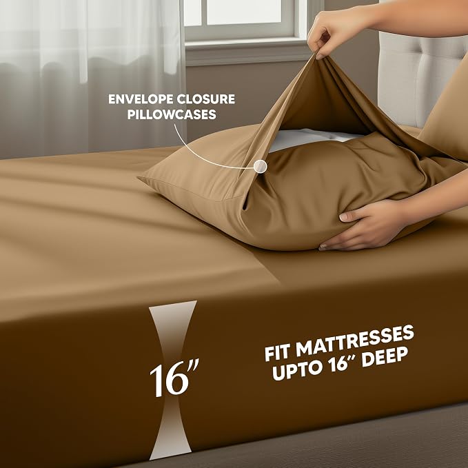 Utopia Bedding Full Size Sheet Set – 4 Piece Bed Sheets, Soft and Breathable - Image 4
