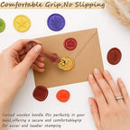 Vintage Wax Seal Stamp Set – 20-Piece Classic Seal Heads - Image 3