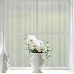 VELIMAX 4/5-Inch Reeded Glass Window Film, Frosted Glass Window Privacy Film by VELIMAX