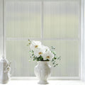 VELIMAX 4/5-Inch Reeded Glass Window Film, Frosted Glass Window Privacy Film by VELIMAX