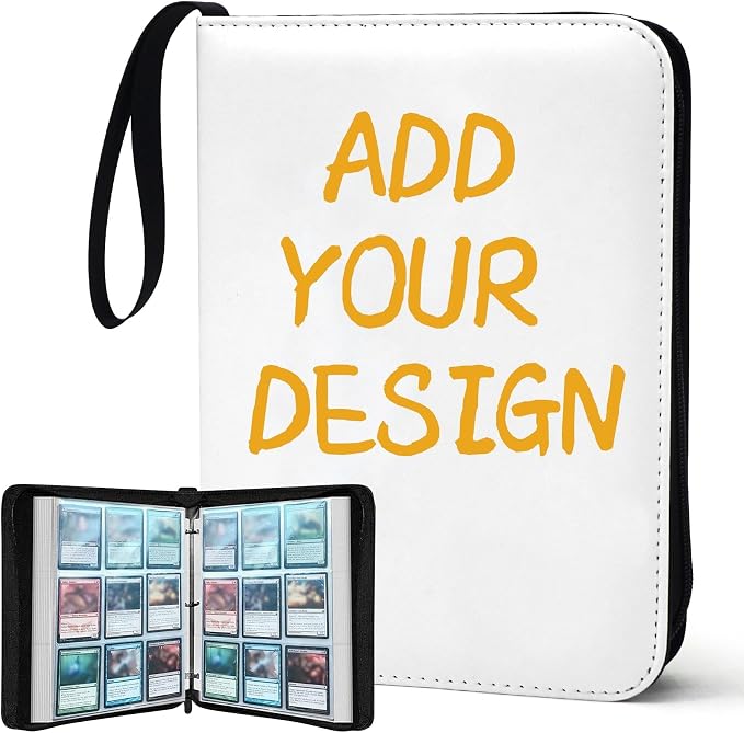 Custom Card Binder 1080 Pocket, DIY Anime Sports Cover Design, Portable by WESTTUNE