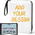 Custom Card Binder 1080 Pocket, DIY Anime Sports Cover Design, Portable by WESTTUNE