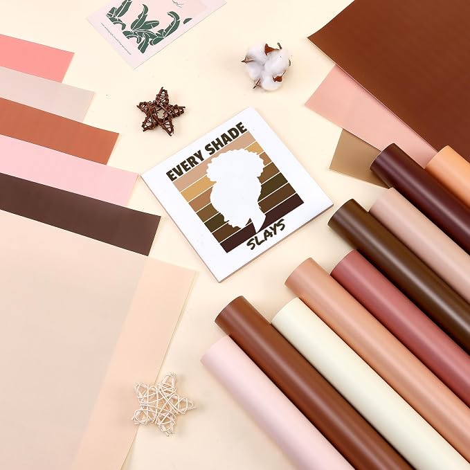 Tintnut Skin Tone Permanent Vinyl 18 Pcs 12x10in Solid Color Adhesive Vinyl | - Image 7