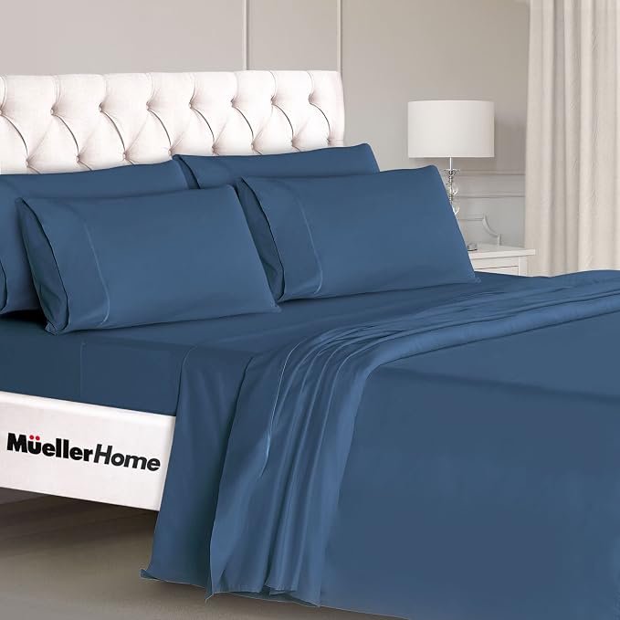 Mueller Ultratemp King Size Sheets Set, Super Soft 1800, 6 Piece, Deep Pocket - Image 9