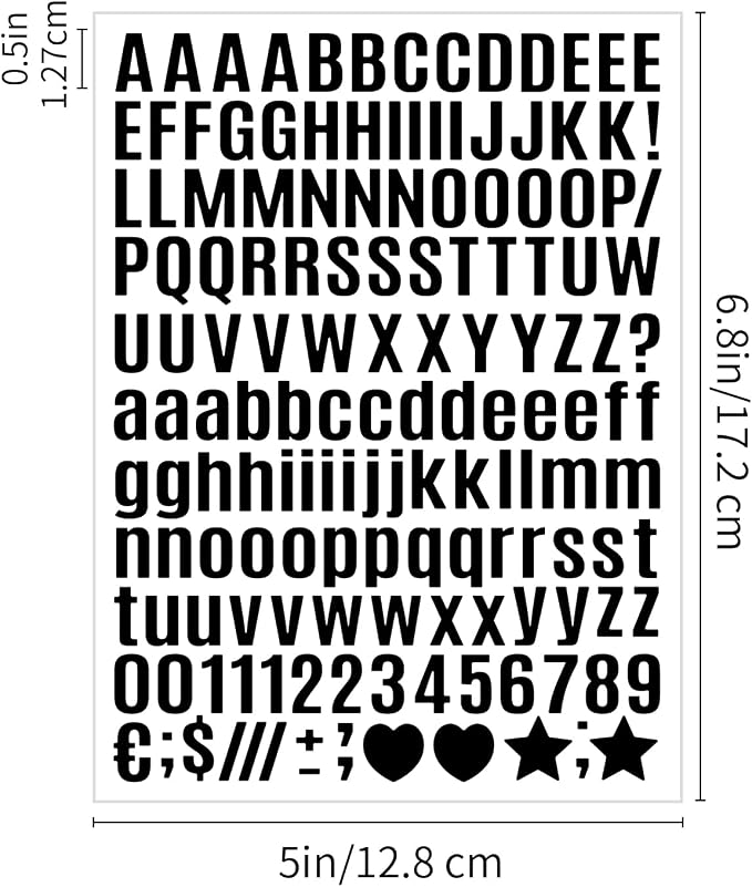 3040Pcs 20 Sheets Small Letter Number Stickers, 0.5inch Colorful Self-Adhesive - Image 2