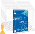 30 Pack Acrylic Sign Holder 8.5 x 11 Wall Mount, Vertical & Horizontal Use by DECOHOBO