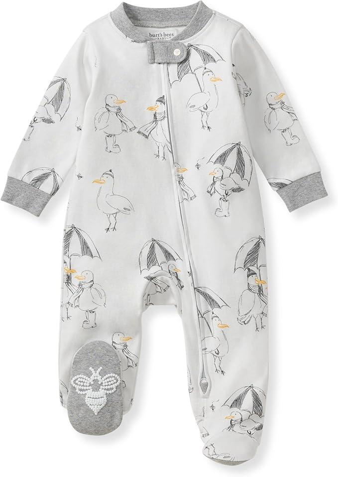 Burt’s Bees Baby Boys' One-Piece Sleep and Play 100% Organic Cotton PJs