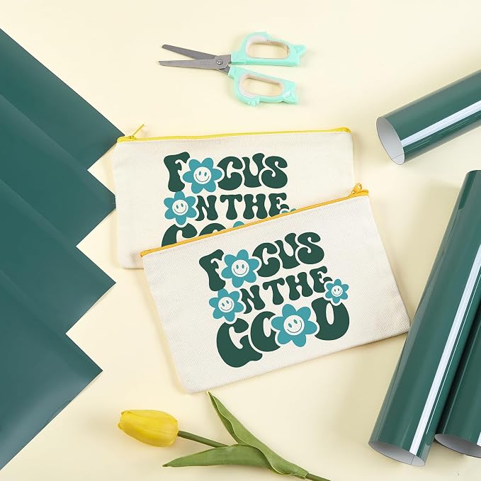 HTVSTD Boho Green HTV Heat Transfer Vinyl 8pcs 12×10in Iron on Vinyl | Dark Boho - Image 6