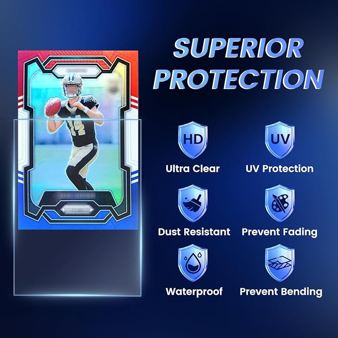600ct Clear Card Sleeves for Trading Cards, Baseball Sports Soft Sleeves - Image 3