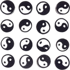 100pcs Black Yin Yang Polymer Clay Spacer Beads - Image 4