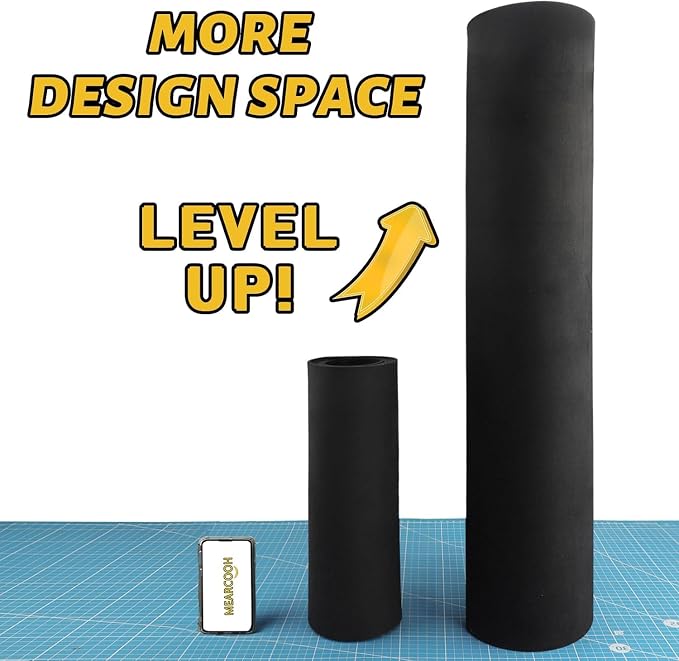MEARCOOH EVA Foam Cosplay Black 20mm Thick Large 35.5" x 59" Sheet Premium High - Image 4
