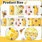 Hosuly 40 Pcs Bee Quilting Fabric Honey Bee Daisy Honeycomb Sunflower Quilting - Image 2