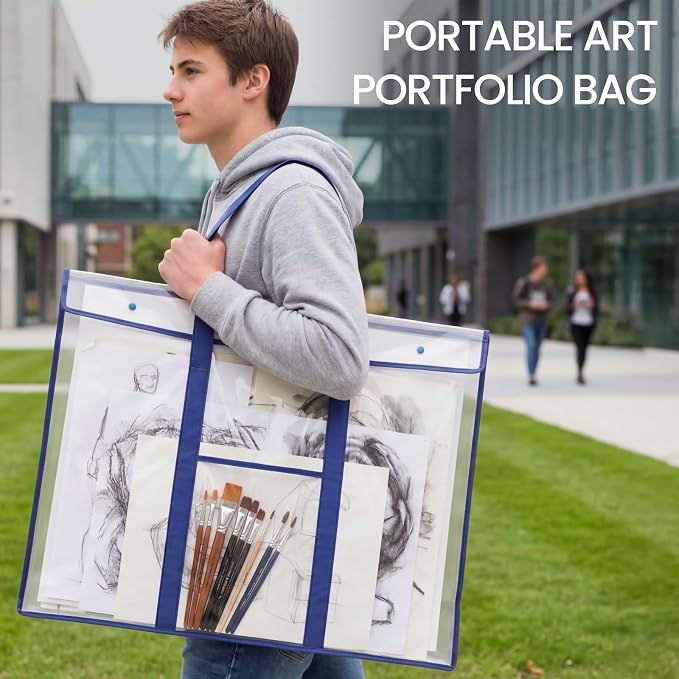 GAMENOTE 2 Pack Large Poster Storage Bag Bulletin Board Holder Art Portfolio - Image 5