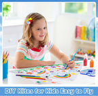Syhood 20 Pcs DIY Blank Kites Set 24 Inch Summer Decorating Coloring Kites - Image 4