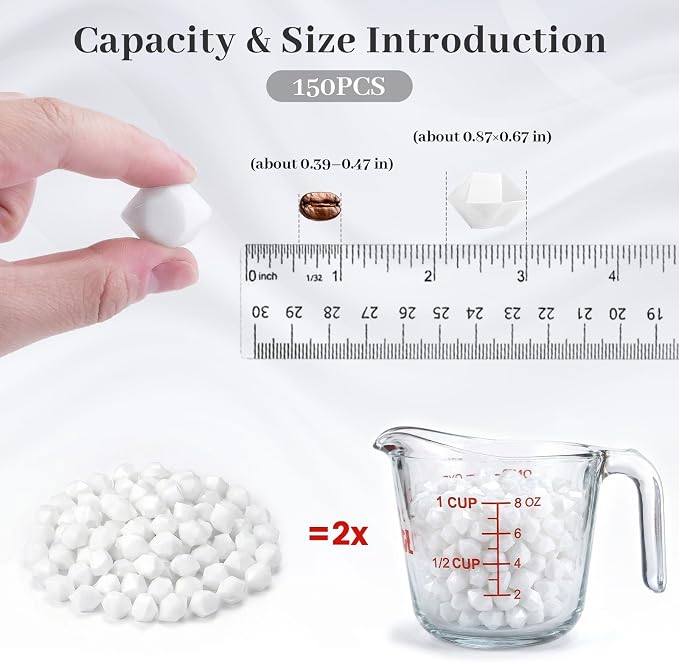 DomeStar White Fake Ice Rocks, Fish Tanks Decor Table Scatter DIY Craft Supplies - Image 2
