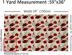 Feelyou Poppy Flower Upholstery Fabric - Image 2