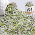 NUPICK 6 lbs Pebbles for Indoor Plants, 3/8 Inch Pea Gravel for Fish Tank by CreateAmazingChoice