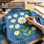 Shuttle Art White Fabric Paint, 8.45 oz Fabric Paint - Image 2