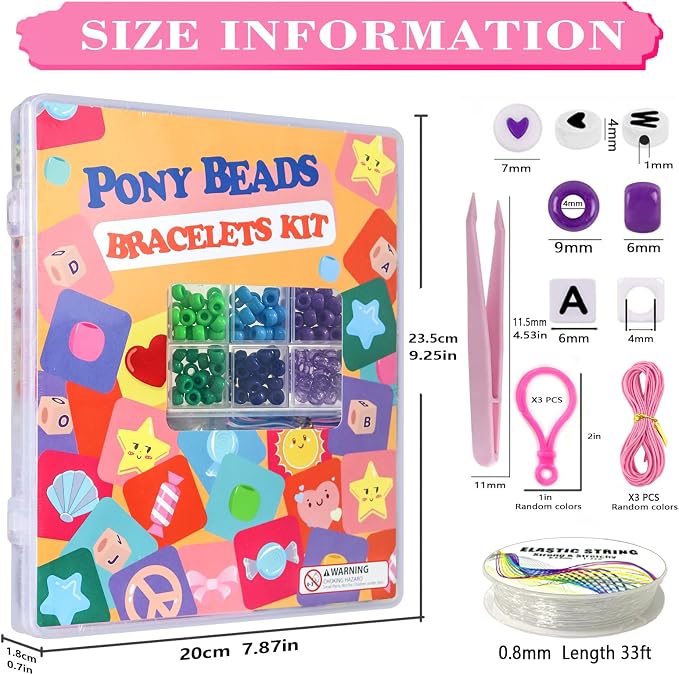 LIS HEGENSA Pony Beads Bulk, Kandi Kit - Image 3