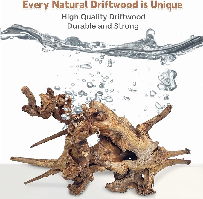 PINVNBY Large Driftwood for Aquarium Fish Tank Decorations Natural Assorted - Image 2