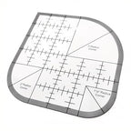 Acrylic Curved Corner Cutter Ruler, Quilting Guides Fabric Craft Ruler by Unknown