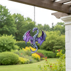 Elegant Purple Dragon Acrylic Suncatcher - Image 2